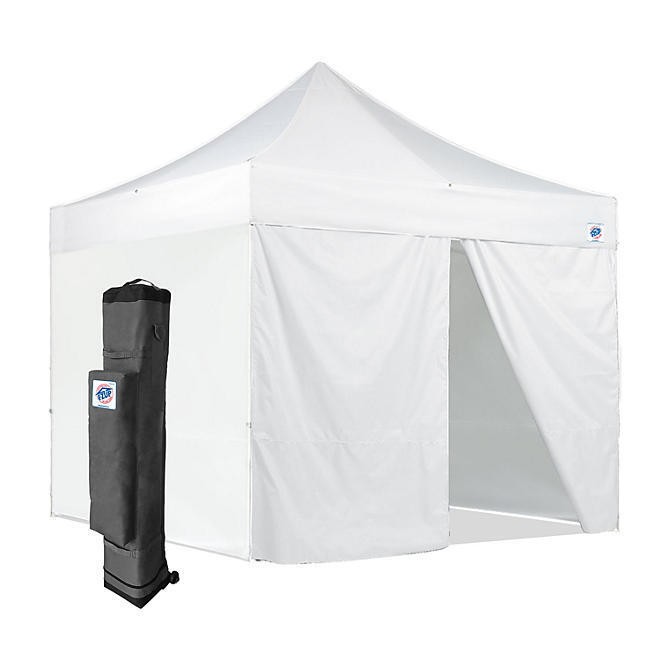 E-Z up 120 X 120 in White Outdoor Canopy - Bellso